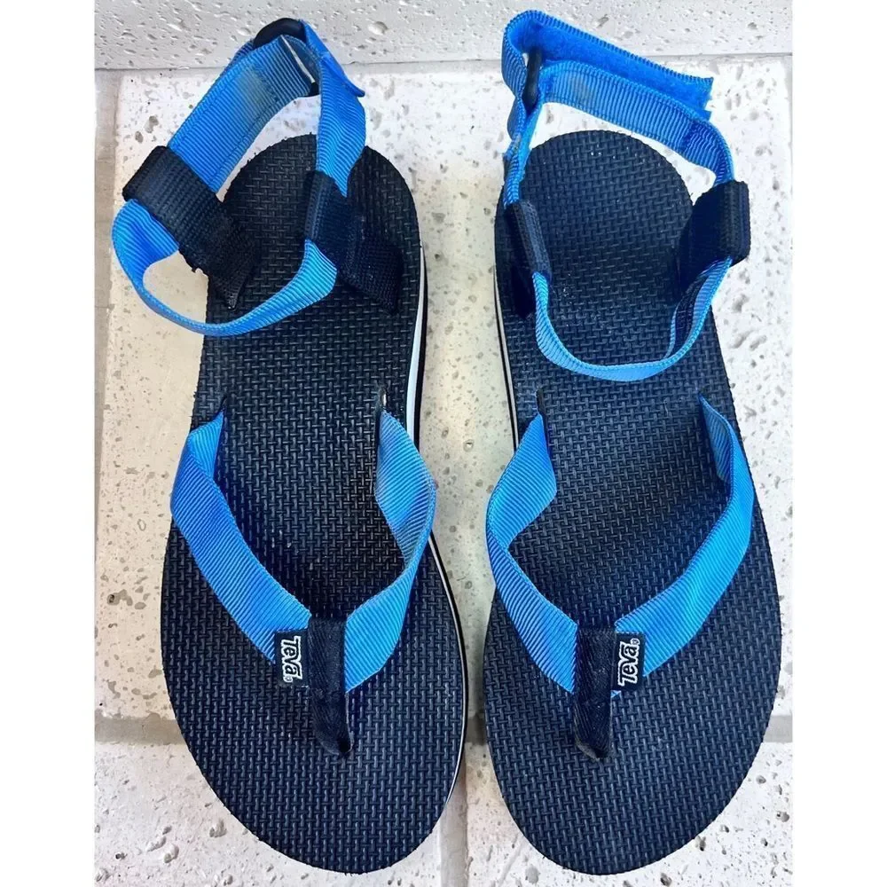 Teva Universal Flatform Sandal Blue Black White Unisex Outdoor Waterproof Size 9